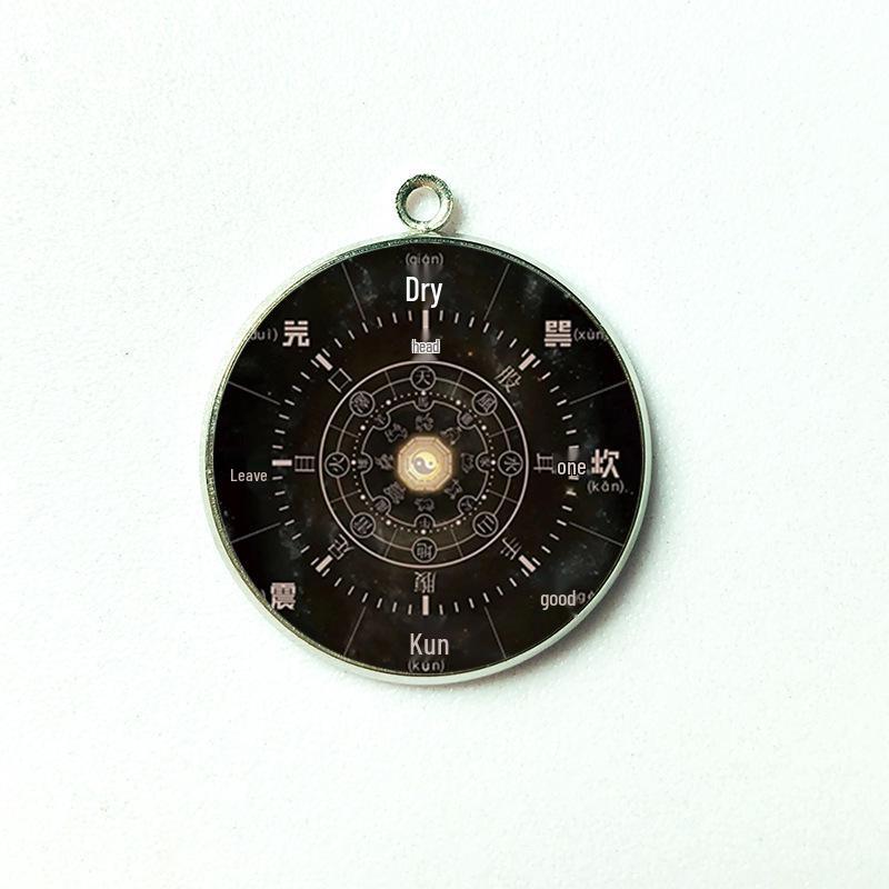 

Круглый кулон-брелок из сплава с 30-мм камнем времени