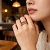 New Design Natural Crystal Healing Stone Handmade Amethyst Beads Woven Ring for Women Wedding Gifts