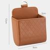 Car Storage Bag Air Vent Dashboard Tidy Hanging Leather Organizer Box Glasses Phone Holder Storage Organizer Car Accessorie