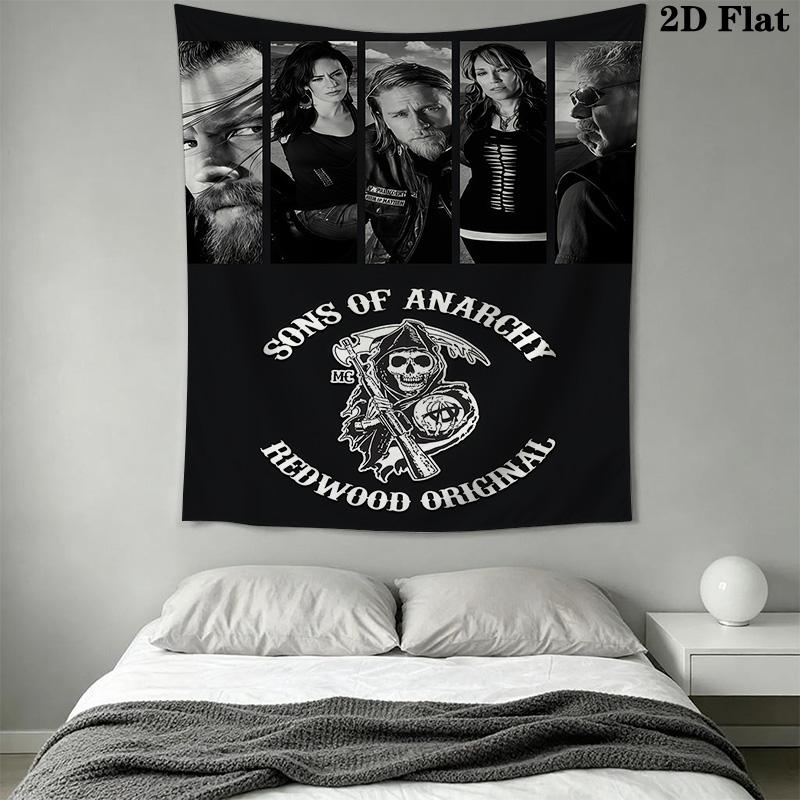 Sons Anarchy Wall Tapestry Tapestry Wallmounted Fashion Print Soft Home Decor Wall Covering Decoration