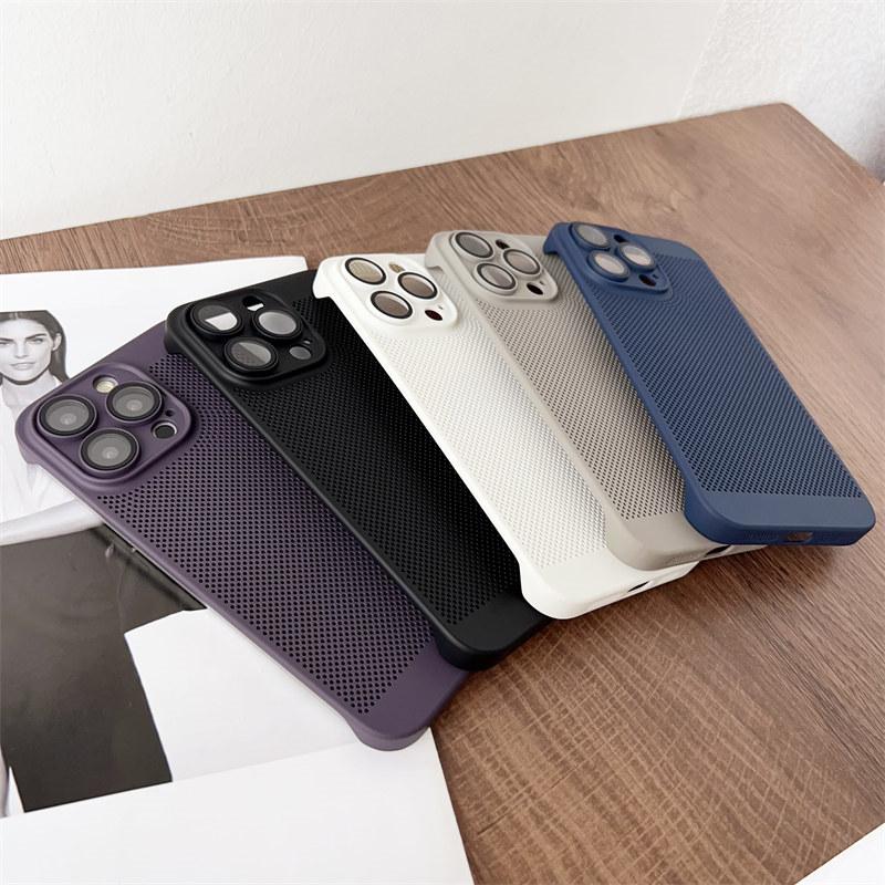 Luxury Radiator Buffer Case for iPhone 16 Pro Max 15 14 Plus 13 12 11 Lens Protector Shockproof Armored Phone Case