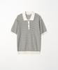 EZIO Linen Stripe Polo Knit_Ivory