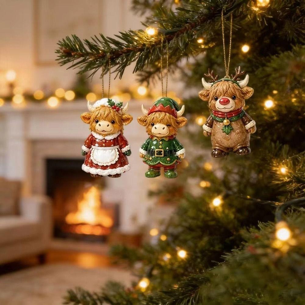 Ornaments Highland Cow Advent Calendar 24 Days Countdown Christmas Advent Calendar Christmas