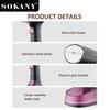 SOKANY 12008 Modelo de Exportación Hogar Viaje Portátil Vaporizador de Ropa Enchufable 1500W Compacto Plancha