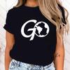 (Premium T-shirt)New Protect The Ocean Go T Shirt Protect The Ocean Go Print T-Shirt Female Summer Casual O-Neck Lady Female Top