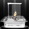 Bird Bathing Tub Shower Box Automatic Parrot Bath Fountain Multipurpose Bird Bathtub With Multiple Faucets For Parakeet Cleaning