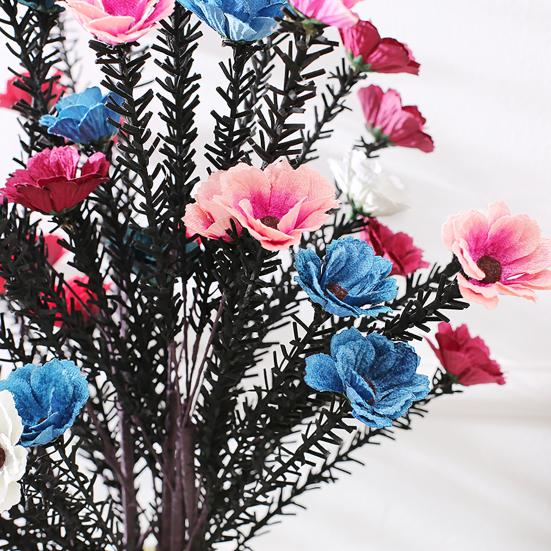 1 Bouquet Fake Flower Realistic Long Lasting Long Stem Practical 8 Heads Daisies Flower Home Decor Fake Bouquet for Garden
