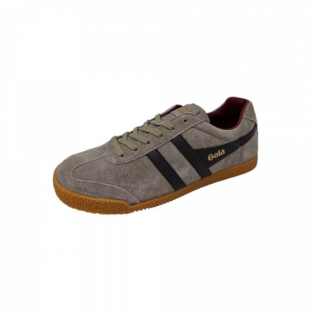 Gola Harrier Suede Sneakers (CMA192) Rhinoceros Color/dark Brown/dark Red