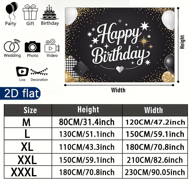 Party Backdrop Happy Birthday Birthday Stars Balloon Black Photo Booth Background Front Door Decor