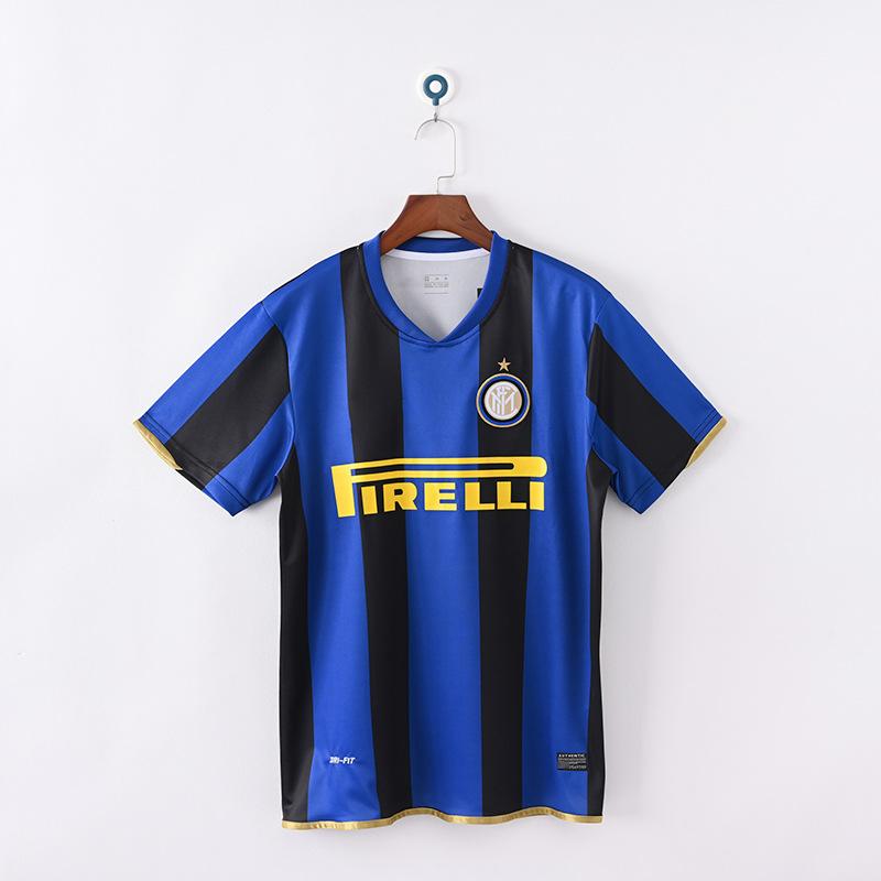 0910 Inter Retro Full Series Jersey, Champions League Home and Away Long-sleeved Football Jersey, Commemorative Print Jersey