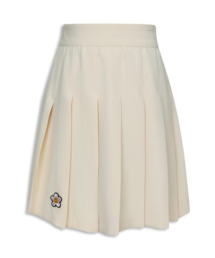 Mackie Pleated Elastic Skirt Ivory