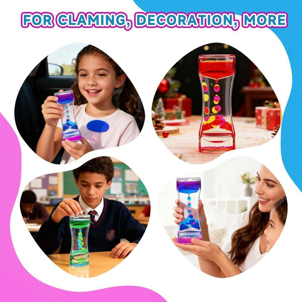 Acrylic Floating Motion Bubble Timer Creative Movement Sensory Toys Stress Relief Props