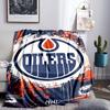 Energetic Oilers Team Spirit Throws Blanket Flannel Blankets Plush for Couch Bed Gifts for Men Women Travel Picnic Blanket Christmas Fan Gifts
