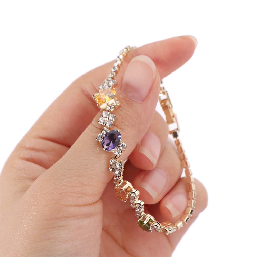 Luxury Zircon Bracelet Wristband Rhinestone Bead Bracelet Hand Jewelry Friendship Bracelet  Lovers