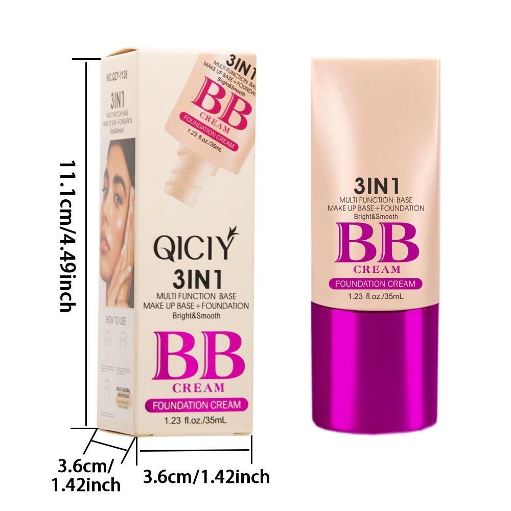 QICIY Brightening BB Cream: Long-lasting, Lightweight, Breathable Foundation for a Refreshing Glow.