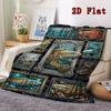 Gothic Fish Collage 2D Flat Pattern Flannel Blanket, High quality All Seasons, Home Decor, Warmth and Comfort, Perfect for Christmas Gifts.