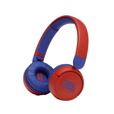 Fones de Ouvido Bluetooth Sem Fio JBL JR310BT para Crianças Controle de Volume Adesivos Personalizáveis Até 30 Horas de Reprodução Vermelho/Azul Modelo 2021