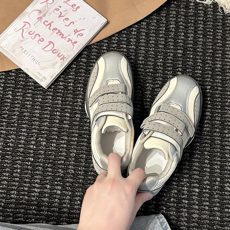 Retro Velcro Comfortable Women's Sports German Training Shoes Autumn and Winter Fashion Versatile Lightweight Casual Forrest Gump Shoes Board Shoes