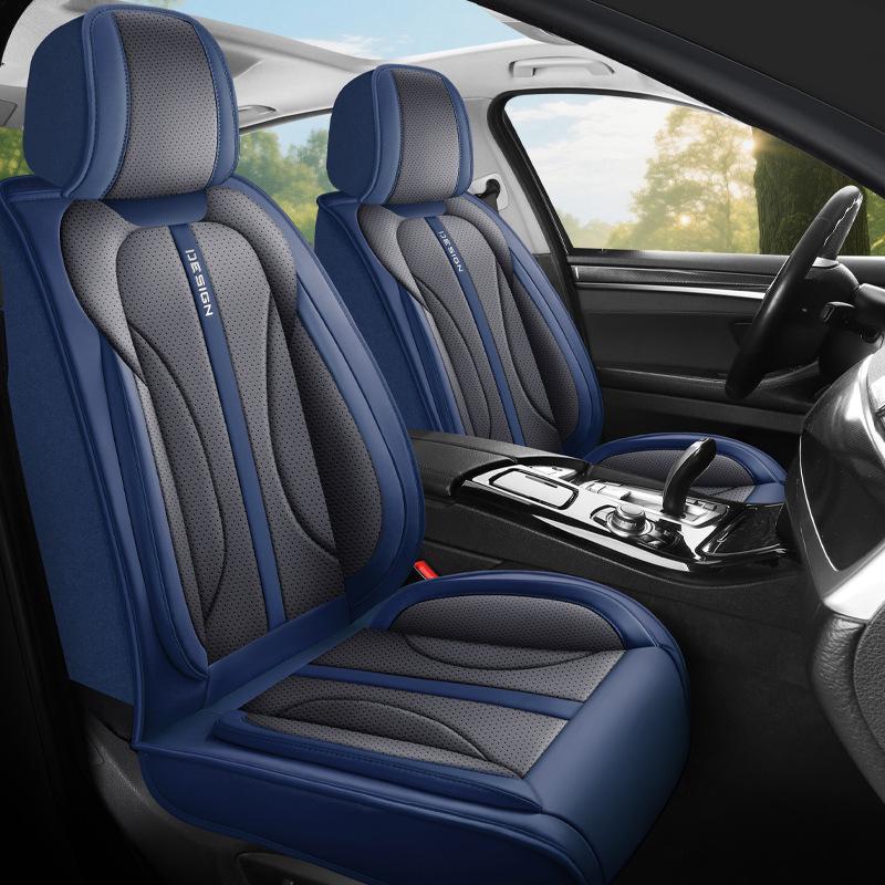 All-Season Napa Leather Seat Cushion Cover for Five-Seater Cars, SUVs & Off-Road Vehicles