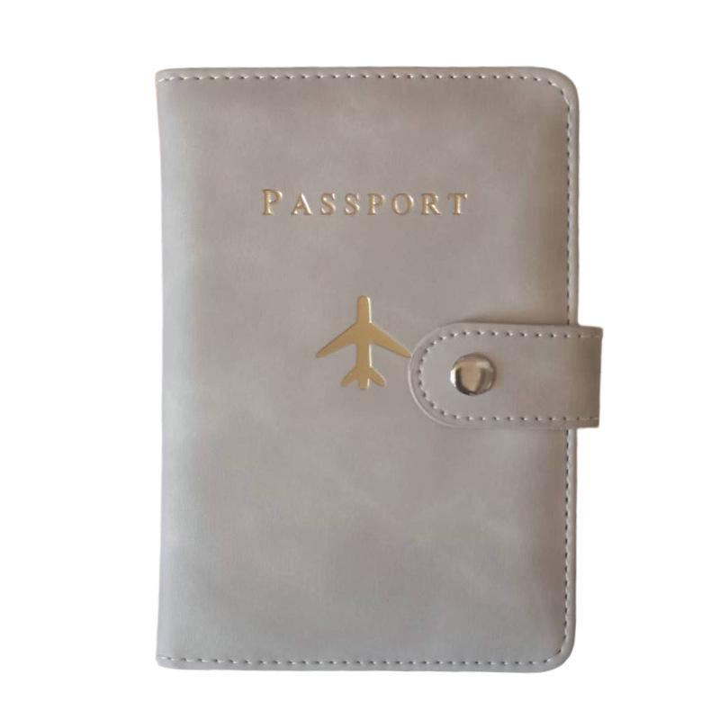 Cross-Border RFID Leather Passport Holder: Multifunctional, Portable, Anti-Theft, Anti-Scratch Card Slot Case.