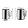 Milk Frothing Pitcher with Scale Stainless Steel Coffee Cup Mug Milk Frothing Pitcher Jug for Home Office Coffee Shop