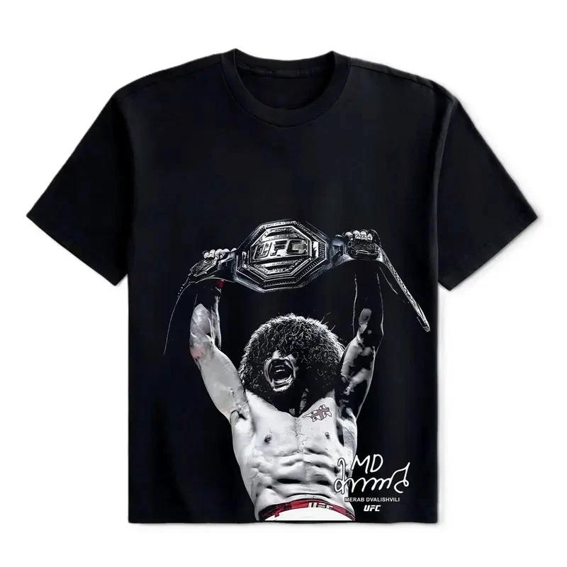 Merab Dvalishvili UFC Fighters Tee, UFC Fighters T Shirt, Graphic T-Shirt L
