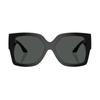 Versace Logo Acetate Square Sunglasses Women's Black 17385093 VERYAAM6BCKLLLLL00-black Lens Width