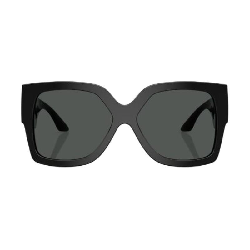Versace Logo Acetate Square Sunglasses Women's Black 17385093 VERYAAM6BCKLLLLL00-black Lens Width