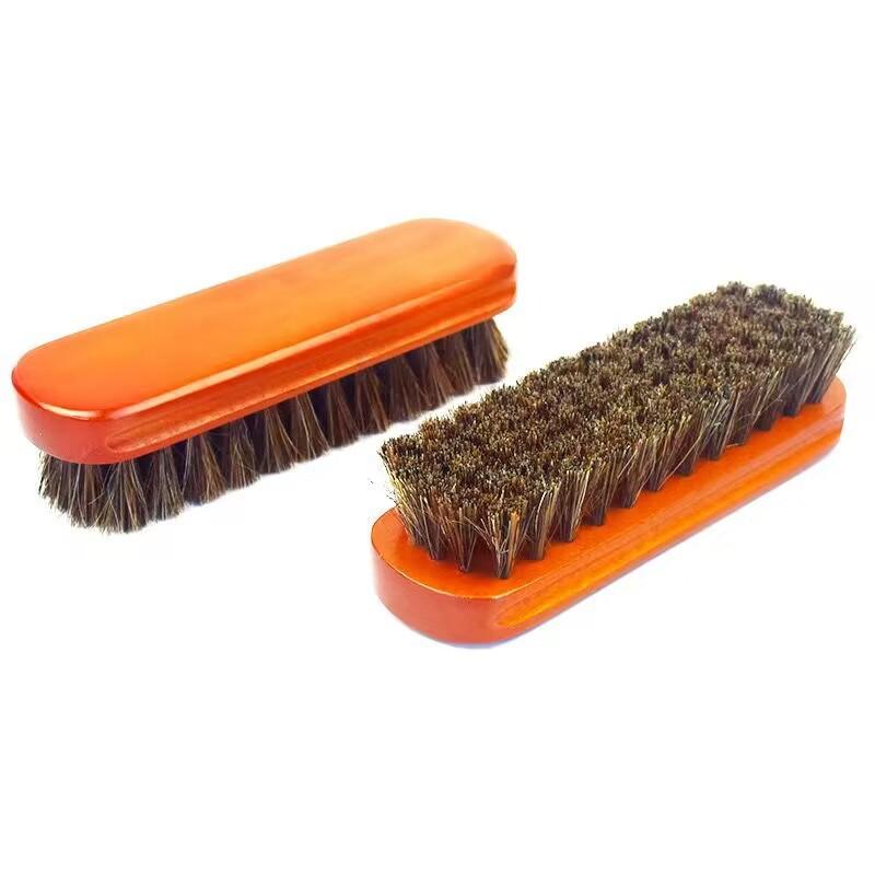 

1Pcs Auto Wash Accessories Horsehair Leather Textile Cleaning Brush For Car Interior Furniture Apparel Bag Shine Polishing Brush