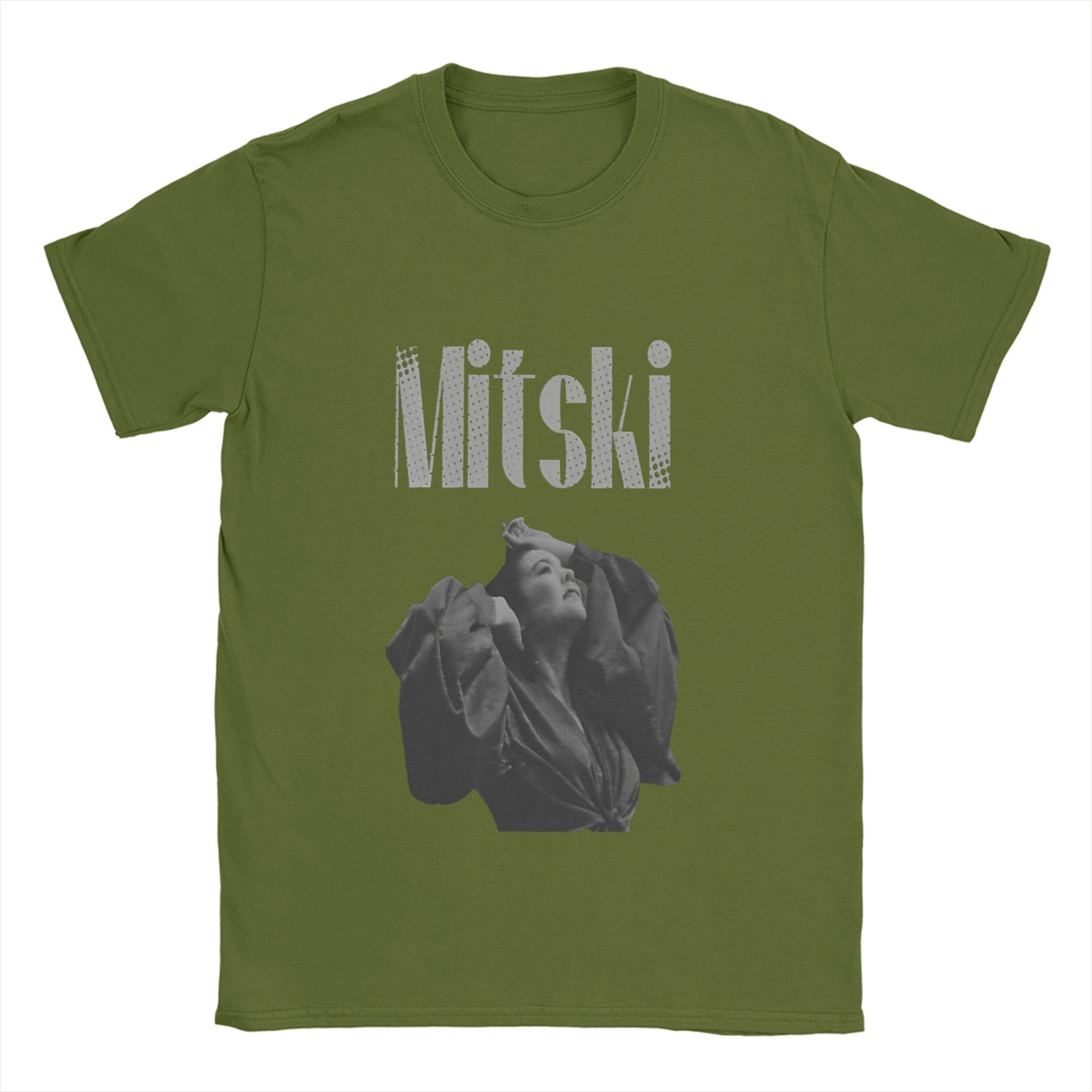 Mitski Футболка Летняя Смешные Хлопковые Футболки Для Мужчин Хипстерский Принт Футболка С Коротким Рукавом Y2K Веселые Топы 4XL