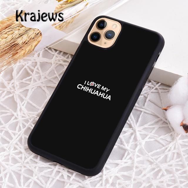 Krajews I Love My Chihuahua Dog Pug Phone Case Cover For iPhone 17 Air 16 14 Plus 12 13 Pro Max