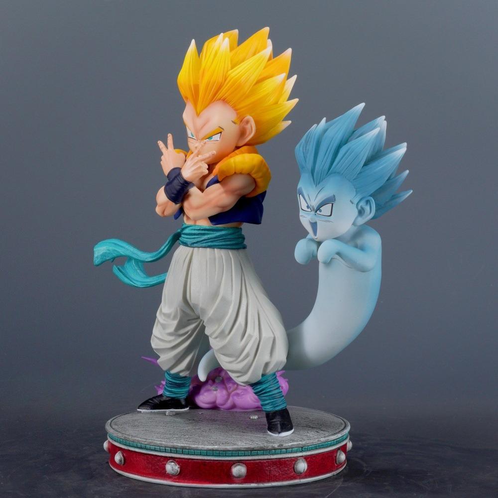 24cm/9.45in Anime Dragon Ball Figure Gotenks Action Figures Pvc Statue Desktop Ornamen Collection Model Toys Gifts Round Sensory Compression Bouncy