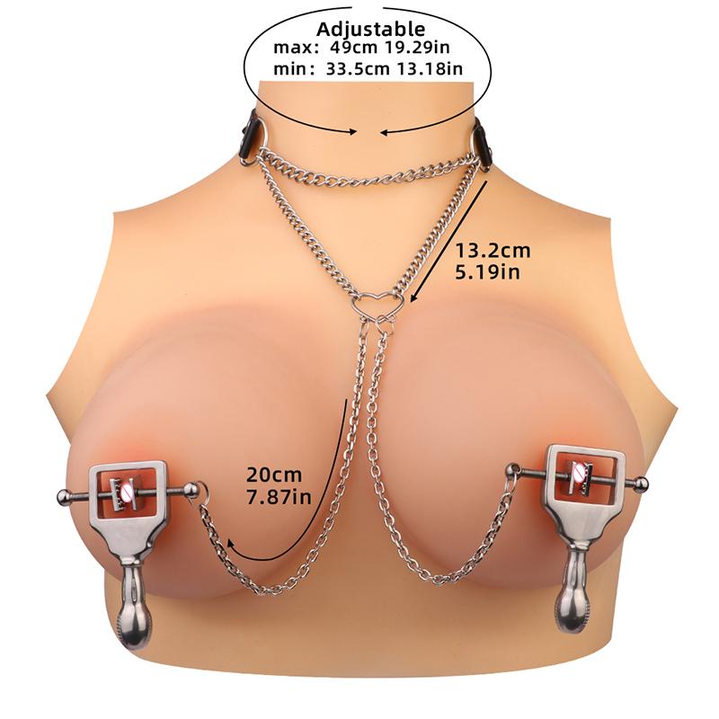 QKKQ Weighted Nipple Clamps,nipple Clamp with Metal Chain Adjustable Nipple Clips Non-piercing Breast Clip Sex Toys for Couples