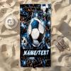 1pc  Personalized Cool Soccer Neon Beach Towel, Custom Name Football Quick Dry Bath Towel for Sports Fans