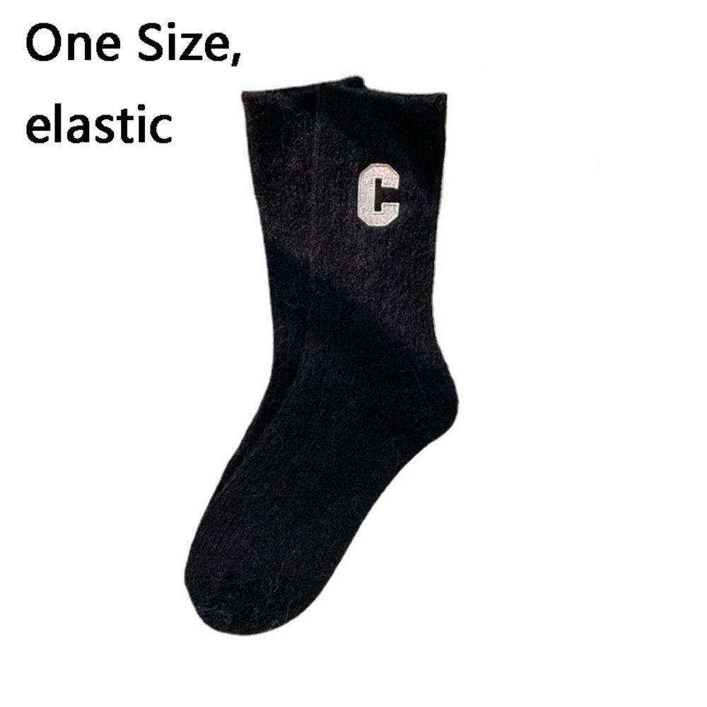 Polyester Wool Snow Boot Socks Solid Color Winter Warm Thick Socks Fashion Women Wool Socks  Women