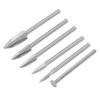 Woodworking Carving Bit with 3.0mm Shank High Speed Steel 3 Flute Engraving Bit Wood Carving Tools 5Pcs 3 Flute Bits,