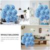 20 Pcs Balloons Whale Party Polka Dots Decor Printed Latex Blue Cartoon Animals Child