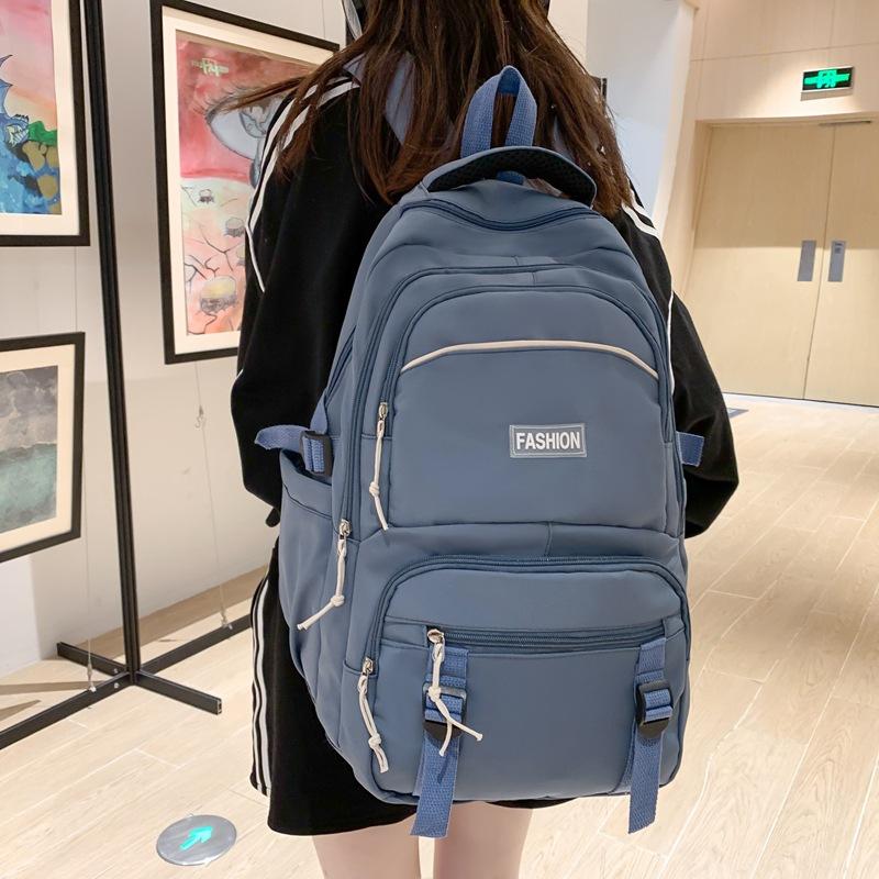 Large Capacity Schoolbag Female High Value Simple Junior High School High School Student College Backpack