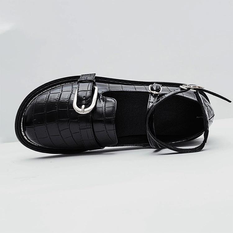 Small Leather Shoes Four Seasons Japanese Retro Lolita One-word Buckle with Low Heel Square Root Lolita Versatile Single Shoes Comfortable