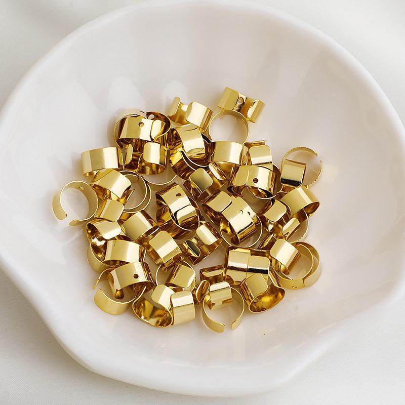 14K Gold Plated Colorfast C-shaped Ear Clip Clasp Earring DIY Tassel Accessories