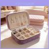 Leather Velvet Jewelry Storage Box With Compartments For Earrings Bracelets And Necklaces