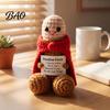 Novelty Crochet Decoration Handmade Ornament, Funny Positive Desk Buddy, Cute Ornament Figurine, Emotional Support Keepsake Gift for Friends Coworkers