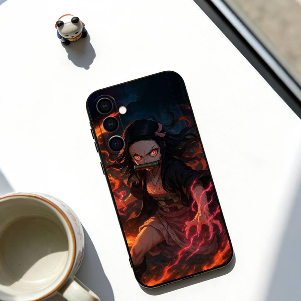 Kamado Nezuko Handyhülle Weich Schwarz Für Samsung Galaxy A73,A72,A71,A70,A53,A52,A51