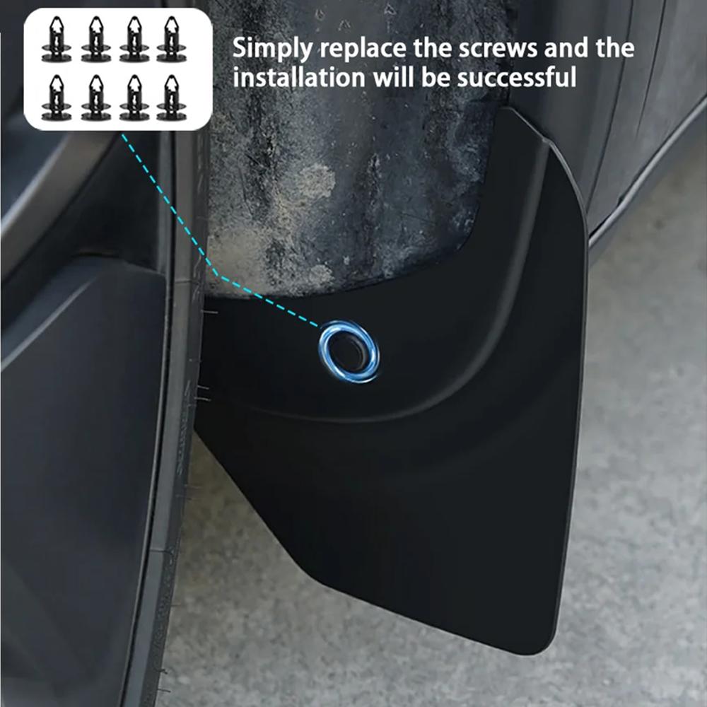 TEKSY For Tesla New Model Y Juniper 2025 2026 2023 2024 Car Wheel Mud Flaps Guards MudFlaps Front Rear Fender TPE Mudguards