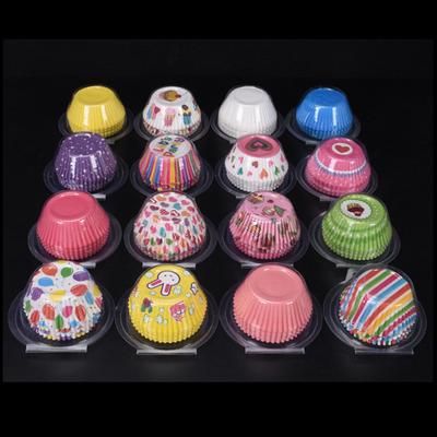 100Pcs/Box Baking Printing Oil-Proof Cake Cups Egg Yolk Biscuit Cookie Trays Cupcake Muffin Cases Home Party Decoration