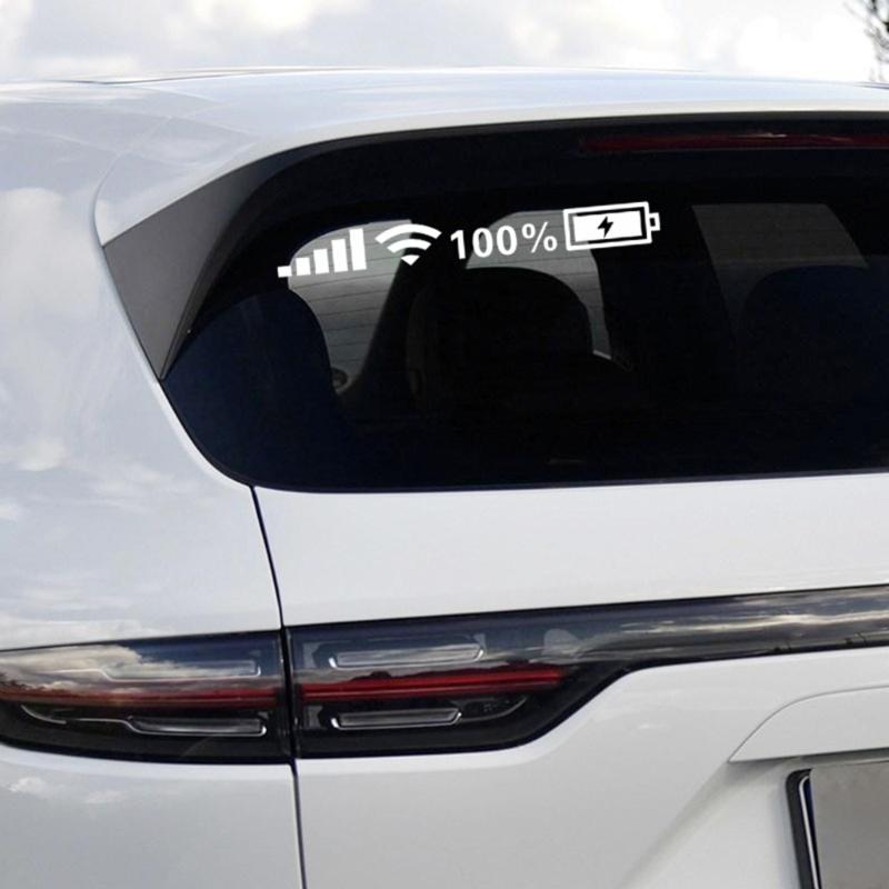 WiFi Signal Strength Car Sticker Universal Car Sticker Battery Indicator Decals Upgrades for  & Loving Drivers