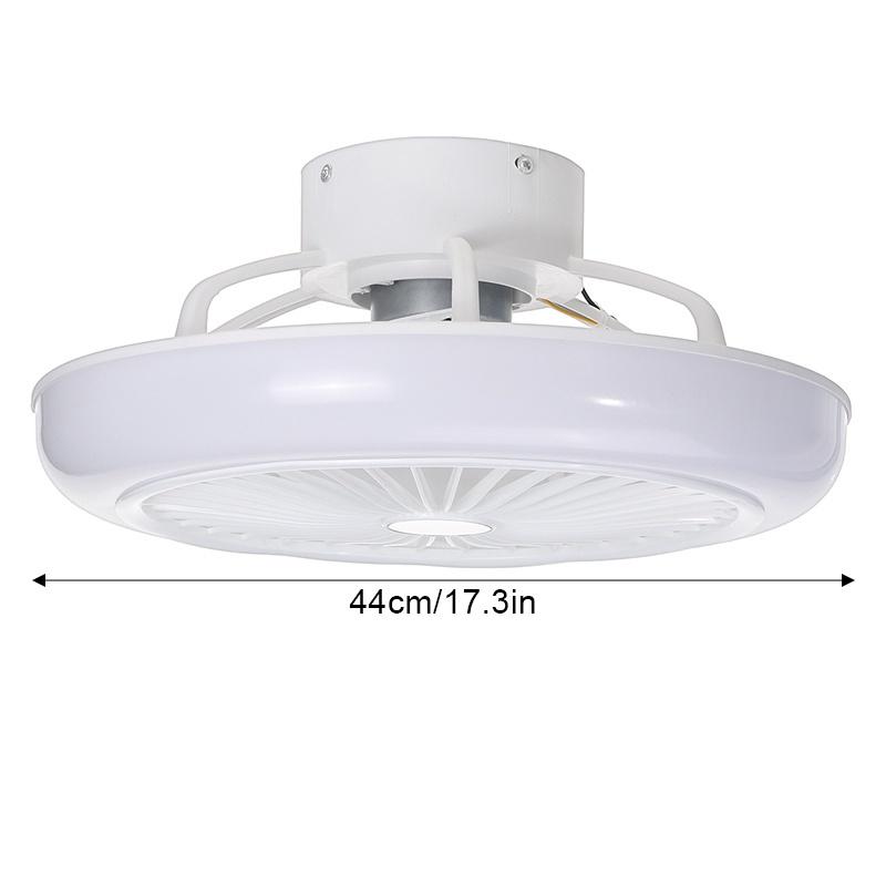 Ventilateur de plafond LED moderne avec télécommande, silencieux, 3 vitesses réglables, intensité variable, pour salon, 44 cm