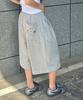 FUZZY SCAN Cross Eyelet Bermuda Pants Melange
