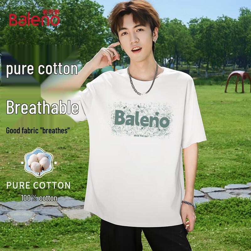 Baleno Men s High Street Loose Fit Pure Cotton BNL Noise Text T-Shirt M