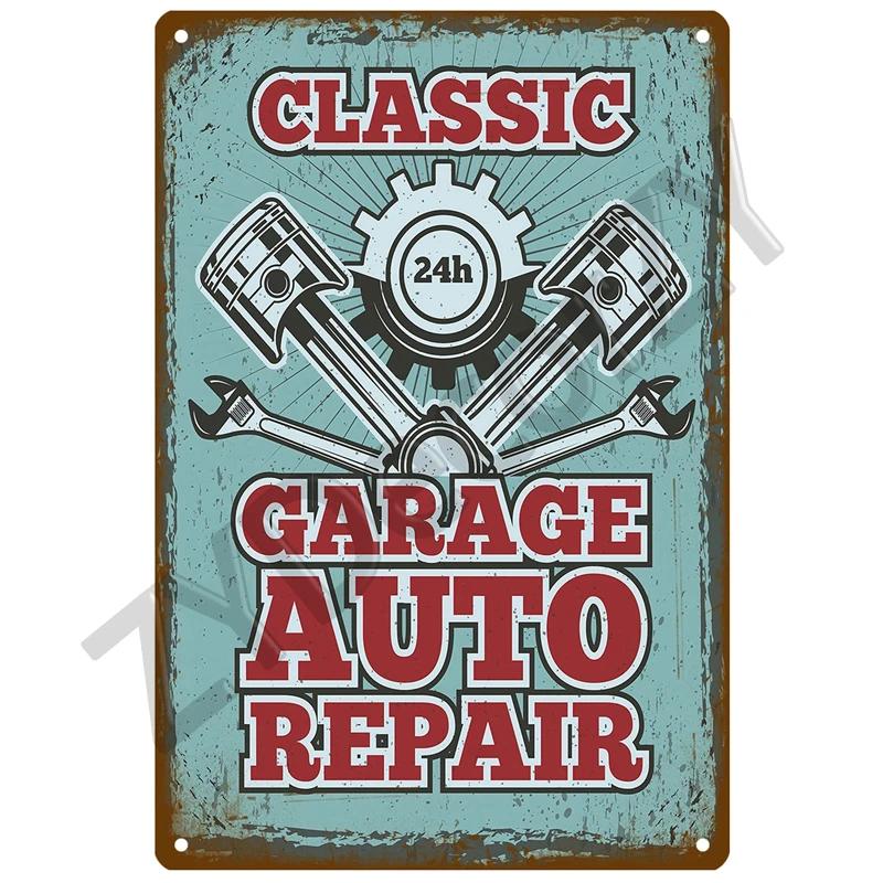 Garage Metal Sign House Plaque Metal Poster Tin Sign Plate Wall Posters Vintage Retro Aesthetic Room Decor Wall Art Decoration